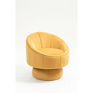 NicBex Velvet Swivel Accent Chair,Upholstered Swivel Living Room Chairs with Waist Cushion,Mid-Century Armchair,Accent Chairs for Living Room - 1 of 4
