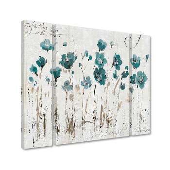 Trademark Fine Art -QVC ONLY Lavish Home Lisa Audit 'Abstract Balance VI Blue' Multi Panel Art Set Large