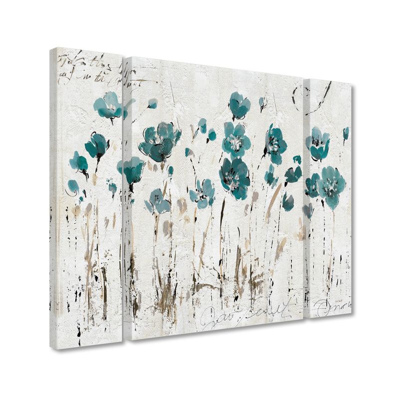Trademark Fine Art -QVC ONLY Lavish Home Lisa Audit 'Abstract Balance VI Blue' Multi Panel Art Set Large, 1 of 4