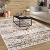 Vintage Floral Printed Machine Washable Area Rug Rug for Living Room Non Slip Non Shedding Floral Soft Carpet for Bedroom ‎Dining Room Nursery - 3 of 4