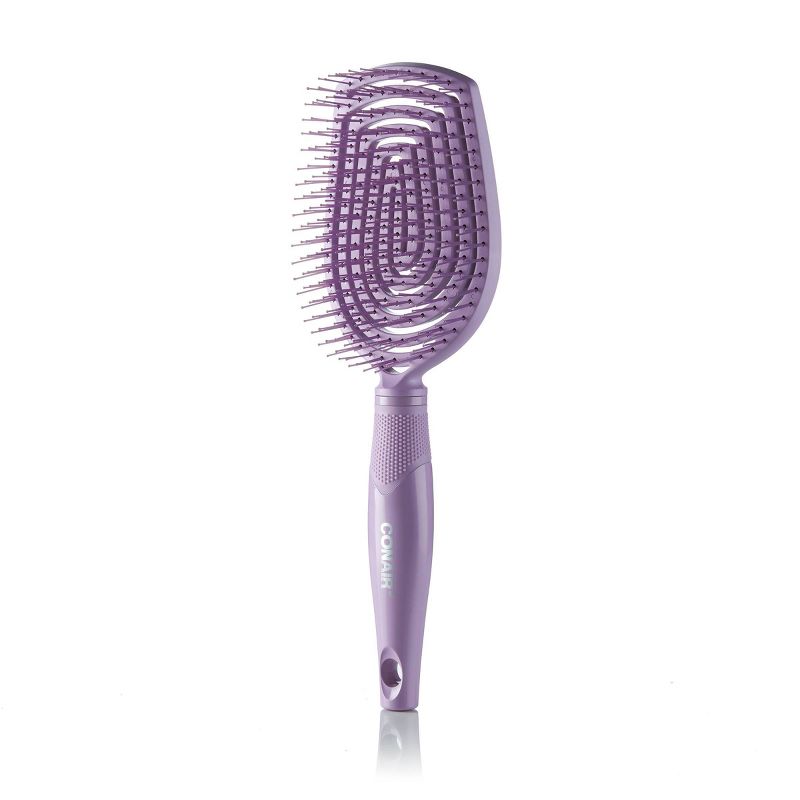 Conair Scalp Care Flexi Head Paddle Hair Brush - All Hair - Purple, 5 of 8