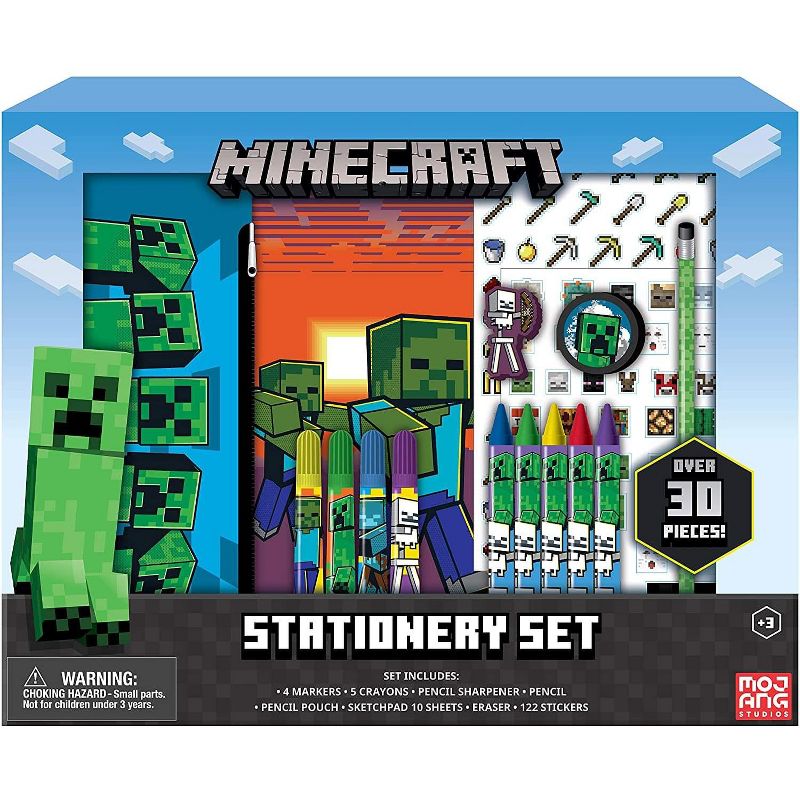 Minecraft Kids Stationery Set | School & Craft Supplies with Pencil Case, 1 of 6