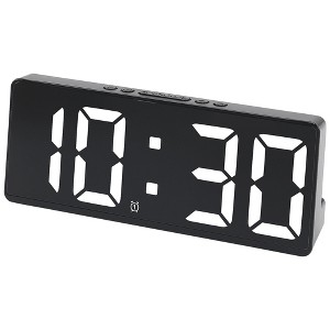 REGALWOVEN Digital Corded Electric Plastic Adjustable Brightness Alarm Clock 6.1"L x 0.9"W x 2.5"H 1 Pc - 1 of 4