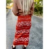 Women's Pumpkin Spice Knit Midi Skirt - Main Strip - 3 of 3