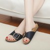 CUSHIONAIRE Leeds Sandals for Women, Slip On Big Buckle Slide Womens Sandals with Memory Foam Footbed, Comfortable Summer Footwear - 4 of 4