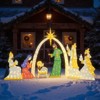 Costway 7 Pcs 5Ft Pre-Lit Holy Family & Three Wise Men with 310 White LED Lights for Yard - 4 of 4
