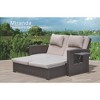 Courtyard Casual Miranda Outdoor Loveseat to Daybed Combo with Cushions - 2 of 4
