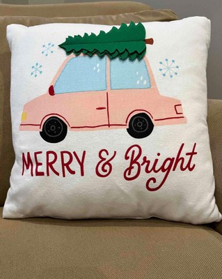 MIKE & Co. NEW YORK Christmas Car Decorative Single Throw Pillow