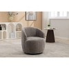 Chenille Swivel Barrel Accent Chair,25.6"W Modern Upholstered Armchair for Living Room Bedroom Lounge-Baofuwish - 2 of 4