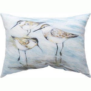 Manual Woodworkers & Weavers Shore Birds Sandpipers Pillow – Indoor Outdoor 18x13 inch - 1 of 3