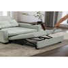 Futon Sofa Bed 3-in-1 Pull Out Sleeper Chair Bed Convertible Chair With USB Ports Leather Sleeper Sofa Bed For Apartment Office - 3 of 4