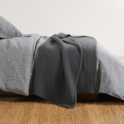 Caden Grey Magnet Cotton Gauze Reversible King Coverlet Set