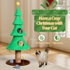 SEVOBAL Pet Tower 59in Large Tall Christmas Tree Cat Tower with 2 Cat Condos Scratching Post, Soft Fleece Cat Tree, Green, 20.4"*16.5"*26.7" - 4 of 4