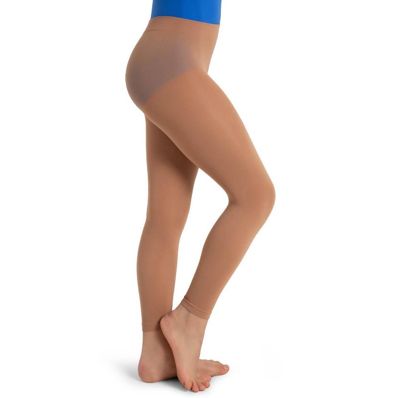 Capezio Footless Tight w Self Knit Waist Band - Girls & Toddler, 2 of 5