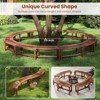 Tangkula Patio Curved Bench for 2-3 People Outdoor Loveseat for Backyard Garden - 3 of 4