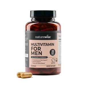 NatureWise Multivitamin for Men - Daily Support - Minerals & Herbs for Energy, Performance, Immunity - with Vitamin A, C, D, B-Complex - 1 of 4