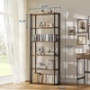 Bookshelf, 6-layer bookcase, industrial style corner storage shelf, freestanding, suitable for bedroom, home office, kitchen, living room - 2 of 4