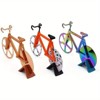 Angel Sar Bicycle-Shaped Pizza Cutter, Stainless Steel Fun Cookie & Dough Cutter for Kids Adults, Creative Kitchen Tool for Pizza, Cookies, Orange - 4 of 4