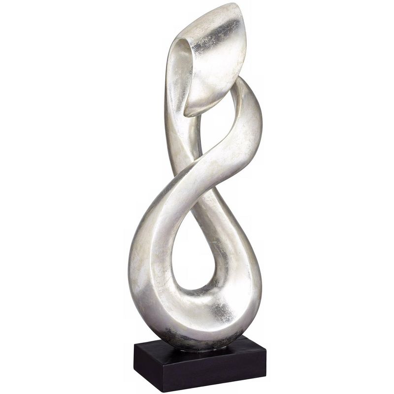 Studio 55D Open Infinity 24 1/2" High Silver Finish Modern Sculpture, 1 of 8