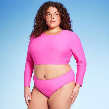 Women's Smocked Bralette Bikini Top - Wild Fable™ Pink 3x : Target