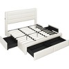 Yaheetech Upholstered Bed Frame with 3 Storage Drawers and Built-In USB Ports - 2 of 4