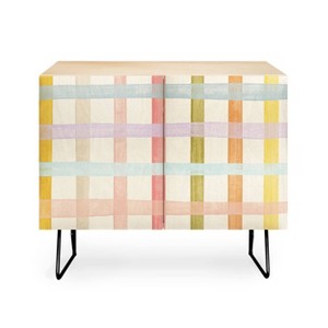 Gigi Rosado Pastel Plaid Credenza - Deny Designs - 1 of 3