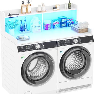 Aheaplus Countertop over Washer and Dryer with Top Storage Shelves and ...