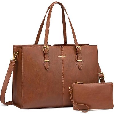 LOVEVOOK Laptop Bag for Women,Vintage Tote Bag for Work