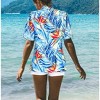 HAPPY BAY Women's Button Down Casual Summer Beach Shirt Blouse Short Sleeve Vacation Button Up Hawaiian Shirts Tank Top Women - 3 of 4