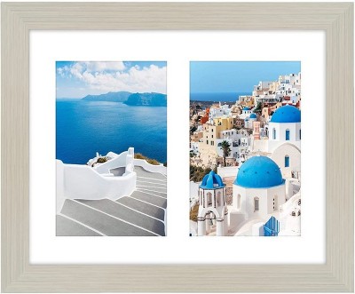 Americanflat 11x14 Inches Picture Frame With 8x10 Inches Mat - Composite  Wood With Glass Cover - White : Target