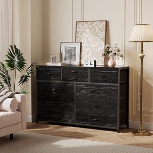 10-Drawer Dresser TV Stand, Small TV Cabinet with Metal Frame, Chest of Drawers for Bedroom Living Room Office - 1 of 4