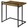 Vynxaria Antique Nutmeg Rectangular Top Snack Table - 4 of 4