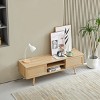 KTMBDW Rattan Coffee Table, Mid Century Modern Table, Modern Boho Style Two Layers Storage Coffee Table, for Living Room, Bedroom - 2 of 4