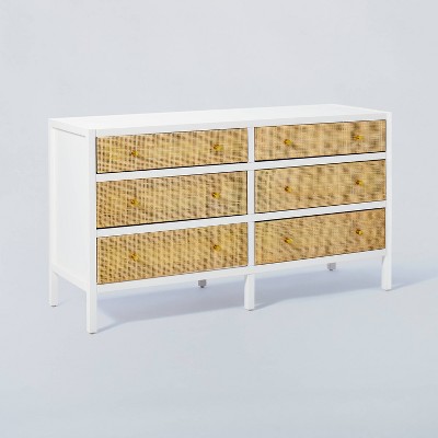 Springville 6 Drawer Dresser White 
