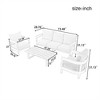 ELJGET 4 Pieces Patio Furniture Set with Cushions, Outdoor Iron Conversation Set for Poolside Backyard - 4 of 4