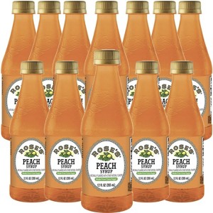 Rose’s Peach Syrup 12 Pack 12 OZ Bottle, | Perfect for Cocktails, Beverages, and Mixers - 1 of 4