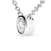 Haus of Brilliance 10K White Gold 1/5 Cttw Diamond Modern Bezel-Set Solitaire Pendant Necklace - 4 of 4