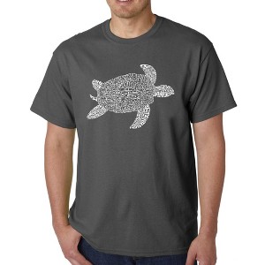 LA Pop Art Men's Word Art T-shirt - Turtle - 1 of 4