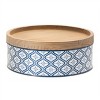 Metal Patterned Canister with Natural Wood Lid (Set of 2) - 2 of 4