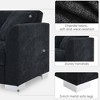 Okak Luxury 96" Cloud L-Shaped Sectional Sofa 4 Seat with Oversized Chaise&2 Pillows, Chenille Couch for Living Room,Apartment,Office, Black - 4 of 4