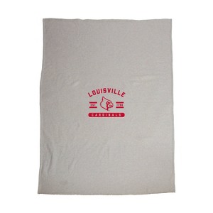 54" x 84" NCAA Louisville Cardinals Sweatshirt Blanket: Fleece Team Logo Throw - 1 of 2