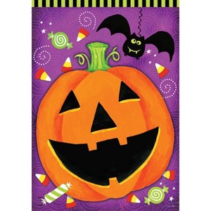 Briarwood Lane Garden Flag 18x12.5 For Outdoor Halloween Treats Jack O'lantern Garden Flag Flag For Halloween Garden Flag Flags For Outside - 1 of 4