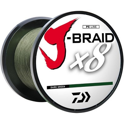 Daiwa 300 Yard J-Braid X4 Braided Fishing Line - 50 lb. Test - Dark Green
