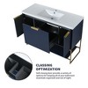 48" Bathroom Vanity With Resin Sink, Bathroom Cabinet With Storage Drawer Doors, Freestanding Bathroom Cabinet - 4 of 4