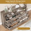 6 Drawer Dresser with Power Outlet and Leg Lights, Modern Wood Dressers & Chests of Drawers with 2 Open Shelves for Bedroom, Living Room - 4 of 4