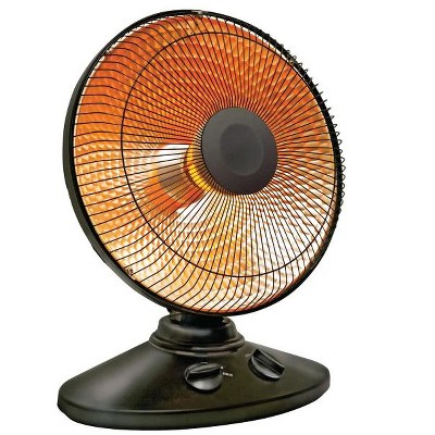 Comfort Glow Oscillating Parabolic Dish Radiant Heater With Variable Heat Output, Wire heating elements & 2 heat settings