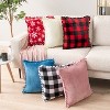 PAVILIA Set of 2 Pom Pom Throw Pillow Covers, Decorative Pompom Fringe Square Cushion Cases for Couch Sofa Bed - 3 of 4