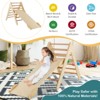 Safstar 3-in-1 Wooden Climbing Triangle Set  Triangle Climber w/ Ramp Natural - 4 of 4
