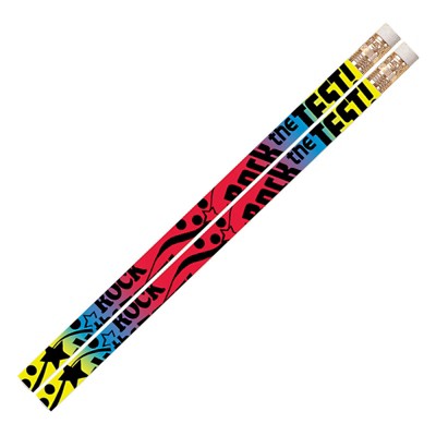 Musgrave Pencil Company Rock The Test Motivational Pencil, Pack of 12/10 Packs