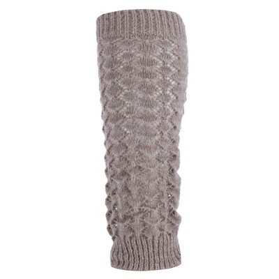 Ctm Women's Solid Leg Warmers, Textured Taupe : Target